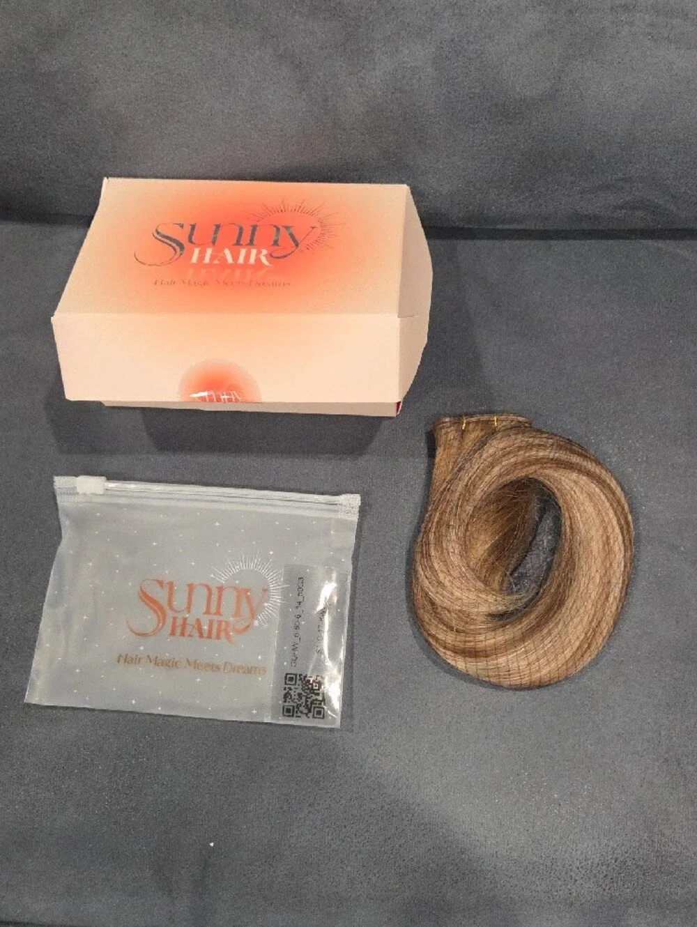 Sunny Hair Genius Weft Hair Extensions Human Hair Blonde Balayage 14